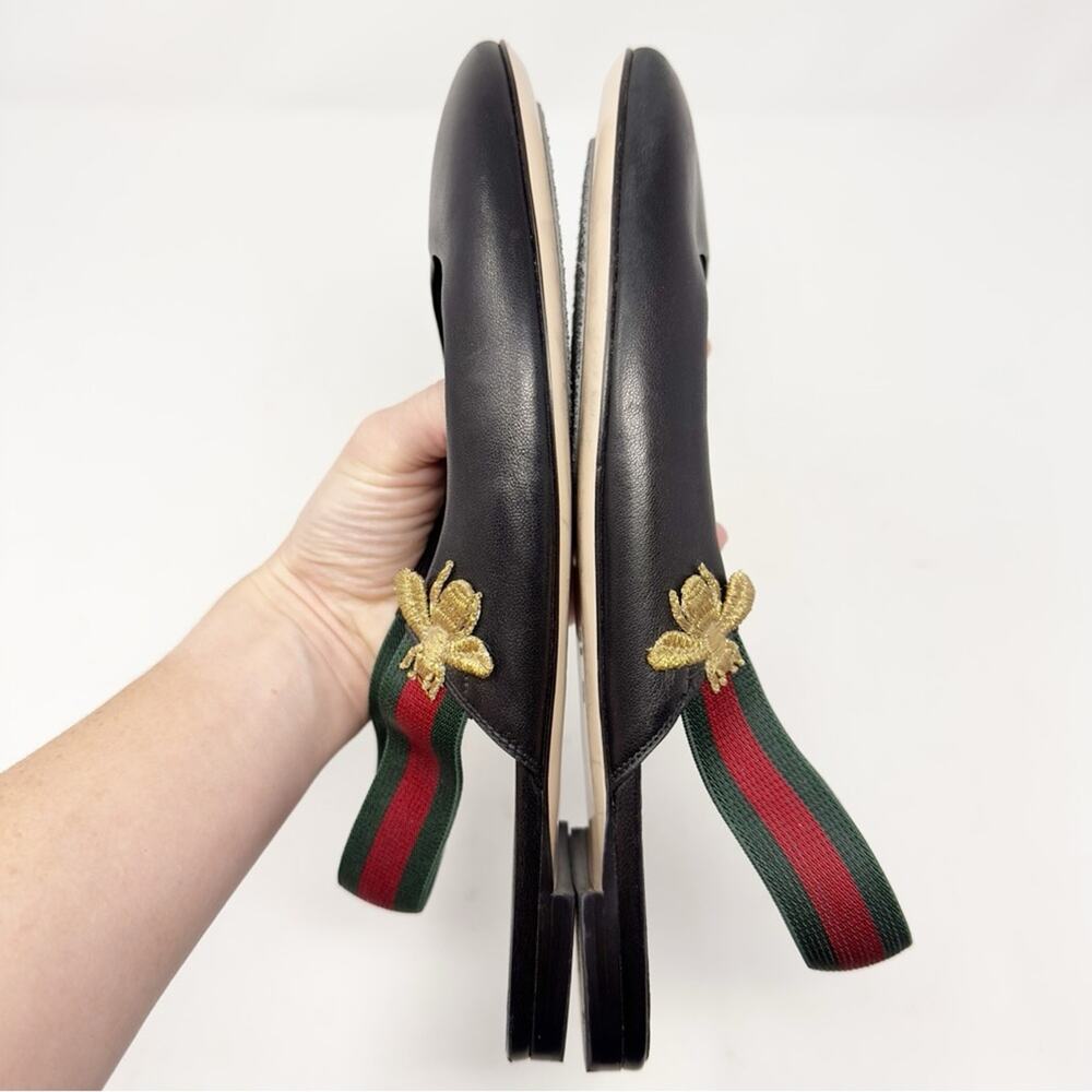 Gucci Bee Web Stripe Slingback Flats Womens Size EU 38 - Picture 7 of 9